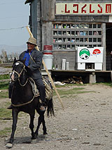 Reiter auf dem Goderdzi-Pass