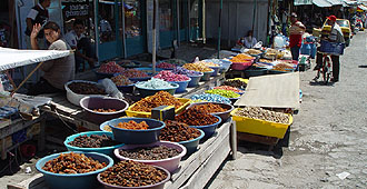 Trockenfrüchte auf dem Markt in Iğdir