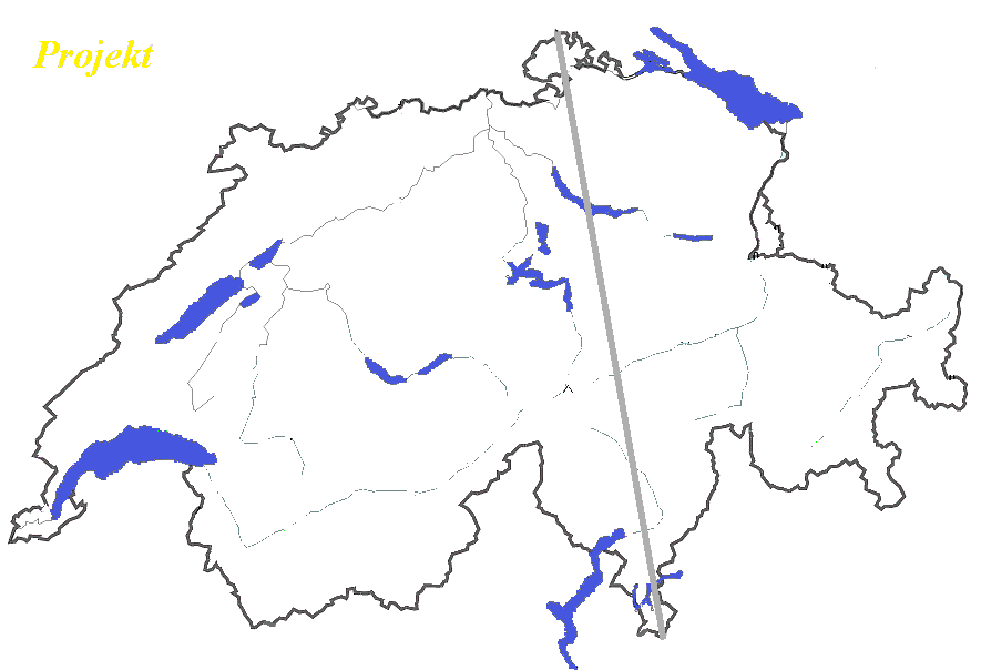 Karte der Direttissima Schweiz